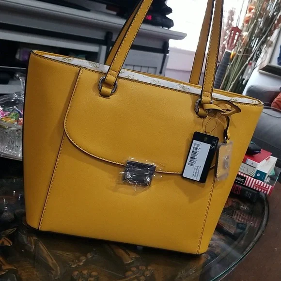Guess Bags Guess Tote Shoulder Bag Mustard Color Poshmark